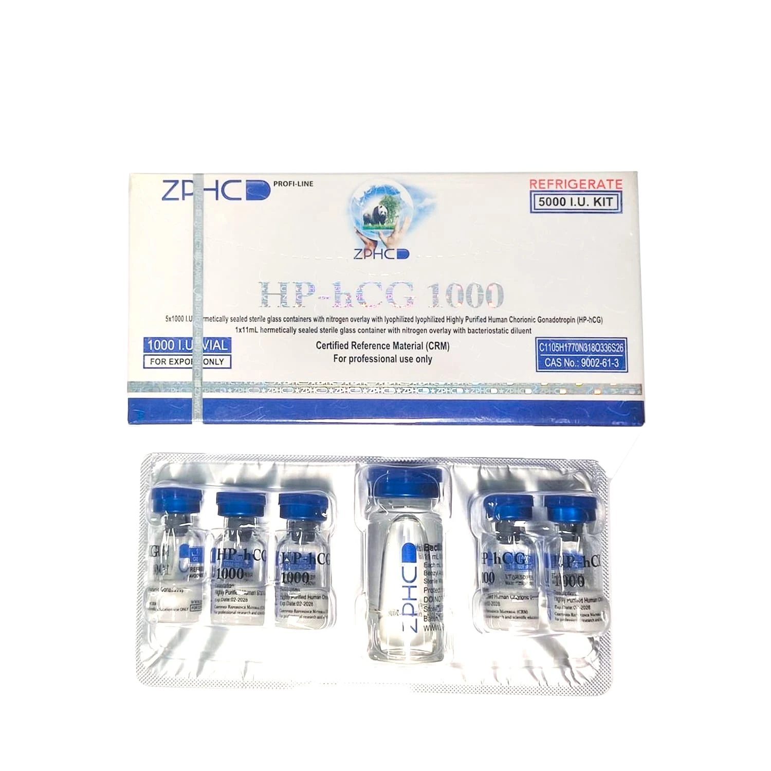 HP-hCG ZPHC — 5000 IU kit (5 vials × 1 000 IU)